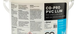 PVC lijm 2 kg, perfecte verpakking voor bekleden van een trap