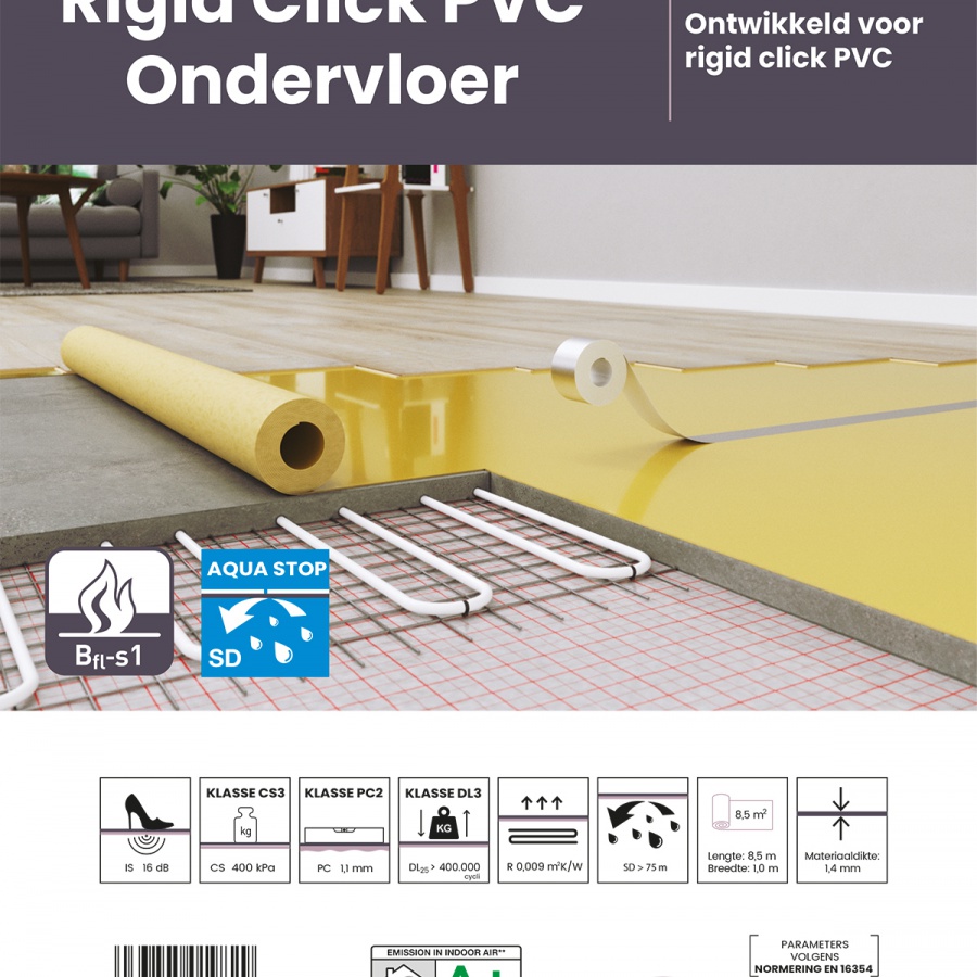 Floer ondervloer voor Rigid Click PVC vloeren