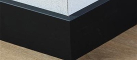 Profiel en afwerking MDF plint Amsterdam 70x15 mm zwart gefolied