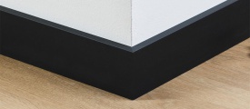 MDF plint 70x12 mm zwart gefolied Amsterdam