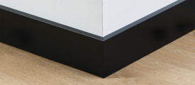 MDF plint Amsterdam 70x12 mm RAL9005 zwart gelakt