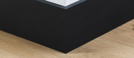 MDF plint 120x12 mm zwart gefolied Amsterdam