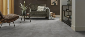 Interieur met Ambiant Piazzo Dark Grey XL PVC tegels