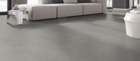 Touchstone Medium 102 PVC tegel steenlook plak PVC sfeerfoto in woonkamer