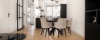 Therdex Herringbone Chevron 6041 visgraat plak pvc in woonkamer sfeerfoto