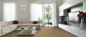 Therdex Herringbone Rustique Click 7573 visgraat click pvc in woonkamer sfeerfoto