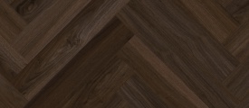 Therdex Walnut 6053 visgraat click pvc in woonkamer sfeerfoto