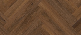Therdex Walnut 6052 visgraat click pvc in woonkamer sfeerfoto