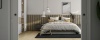 Detail van de structuur van PVC plank plak pvc met subtiele nerf en warmteweerstand 0,0199 m²K/W